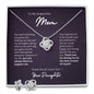 For My Supportive Mom - Love Knot Earring & Necklace Set!