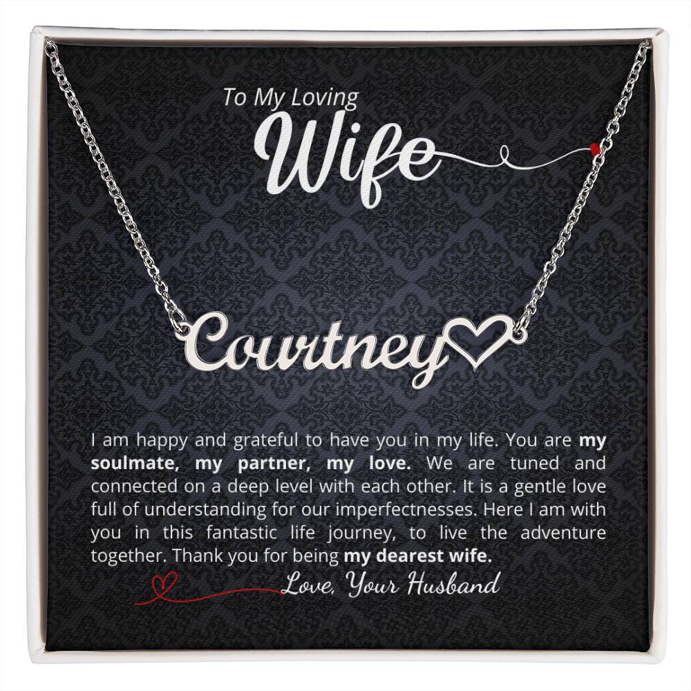 Beautiful name necklace - add your personalized message