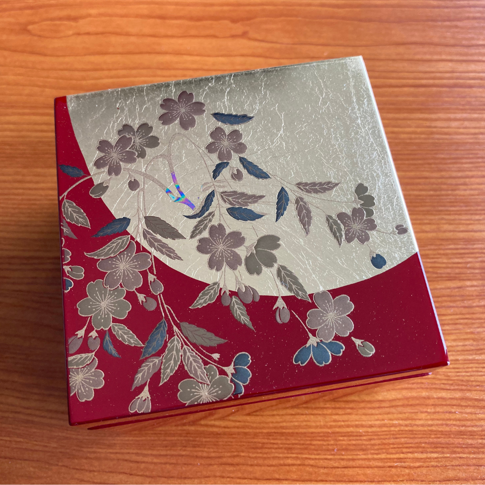 Mother's Day Gift - Beautiful necklace with a red unique Japanese lacquerware