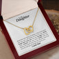 To My Daughter - Interlocking Hearts Necklace - Never forget that I love you!