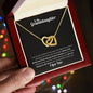 To My Granddaughter - Interlocking Hearts Necklace - Grateful to have you!