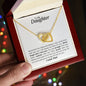 To My Daughter - Interlocking Hearts Necklace - Never forget that I love you!