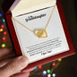 To My Granddaughter - Interlocking Hearts Necklace - Grateful to have you!