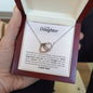 To My Daughter - Interlocking Hearts Necklace - Never forget that I love you!