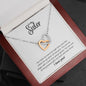 To My Sister - Interlocking Hearts Necklace - You held my hand