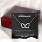 To My Granddaughter - Interlocking Hearts Necklace - Grateful to have you!