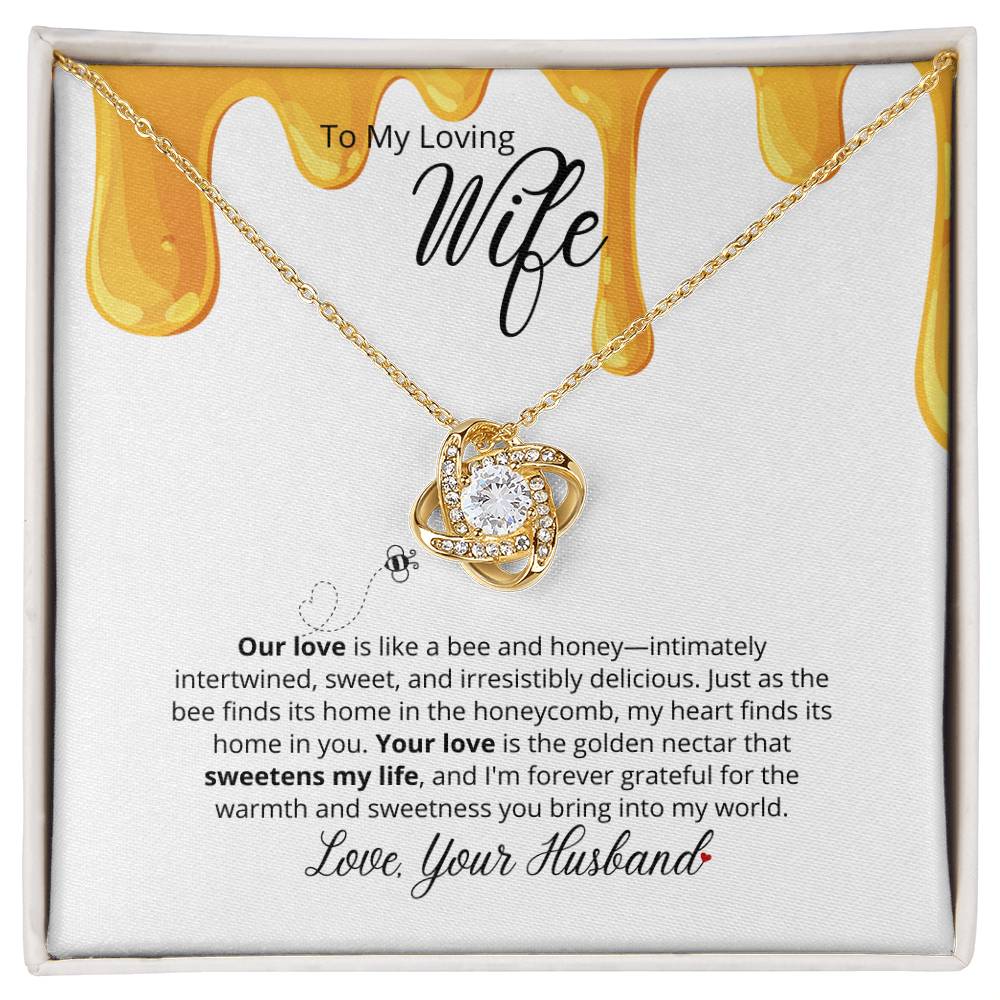 Our Love Is So Sweet - To My  Loving Wife - Beautiful Necklace