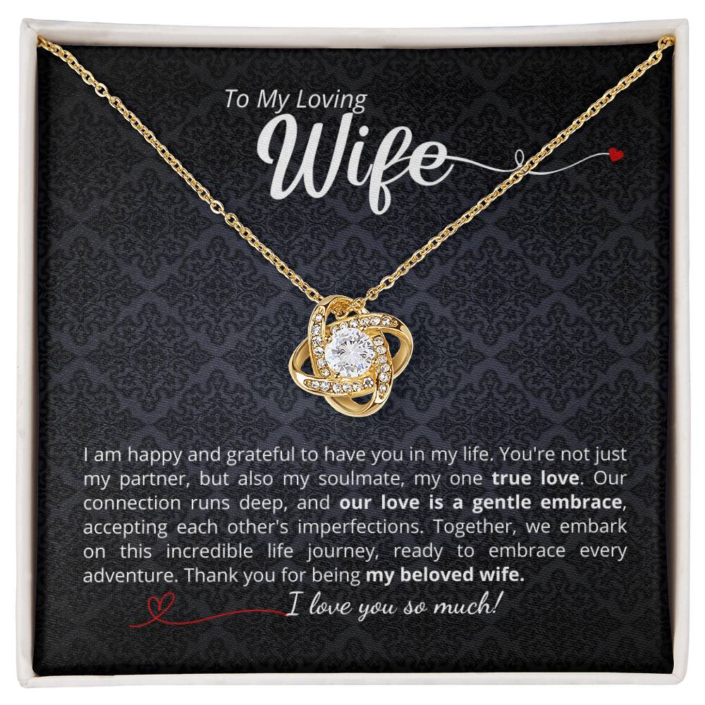 To My Loving Wife - A beautiful necklace with your personalized message