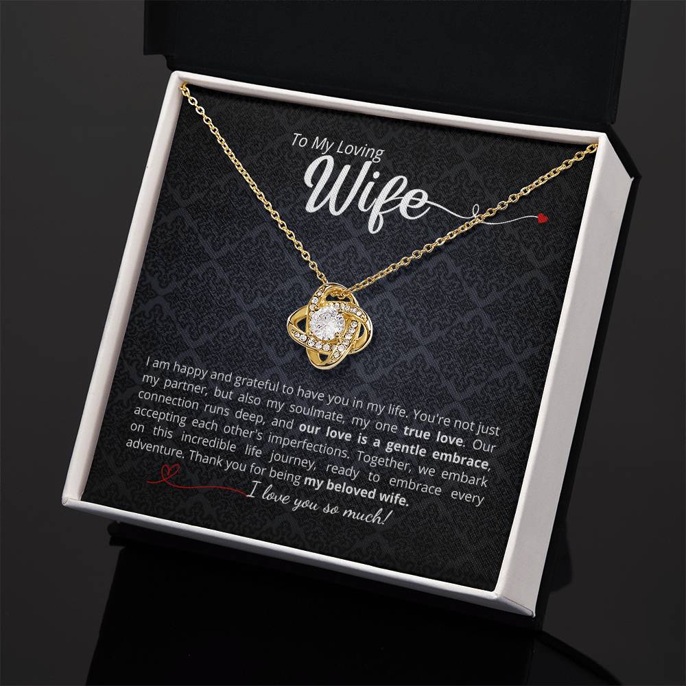 To My Loving Wife - A beautiful necklace with your personalized message