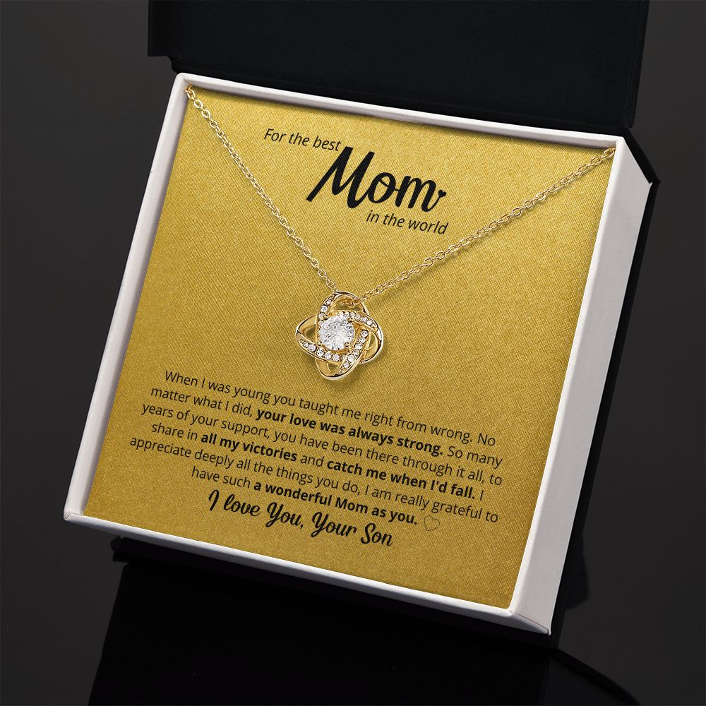 Love Knot Necklace - From Son To Mom - A Perfect Gift