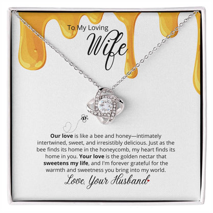 Our Love Is So Sweet - To My  Loving Wife - Beautiful Necklace