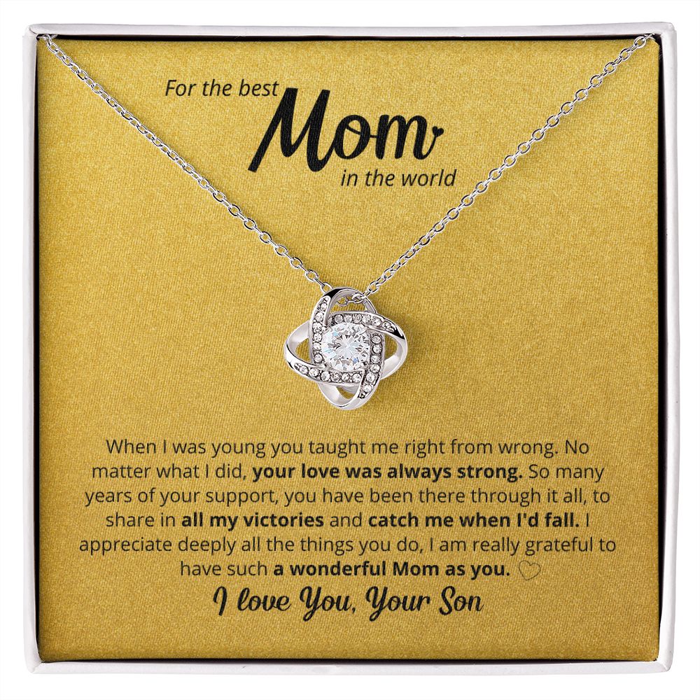 Love Knot Necklace - From Son To Mom - A Perfect Gift