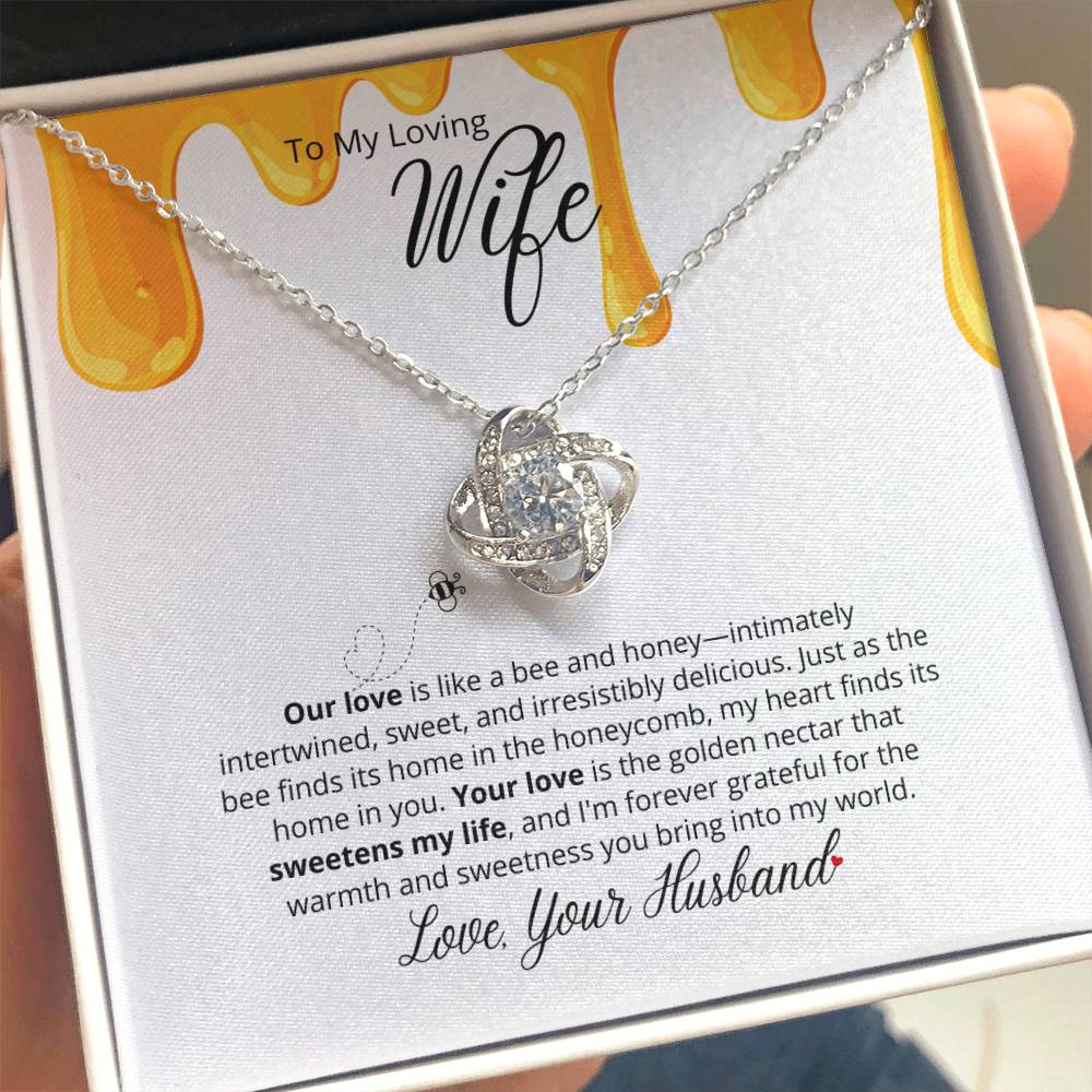 Our Love Is So Sweet - To My  Loving Wife - Beautiful Necklace