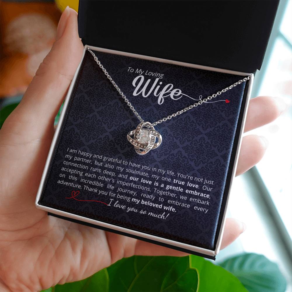 To My Loving Wife - A beautiful necklace with your personalized message