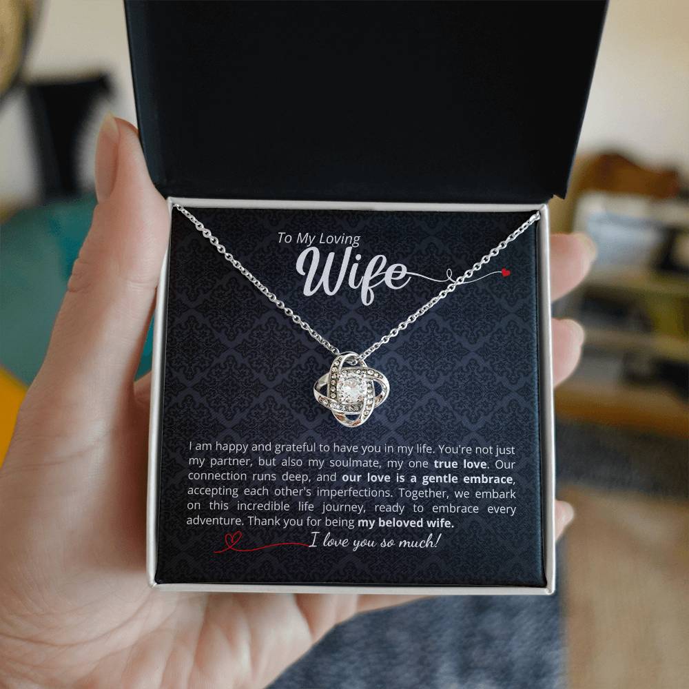 To My Loving Wife - A beautiful necklace with your personalized message