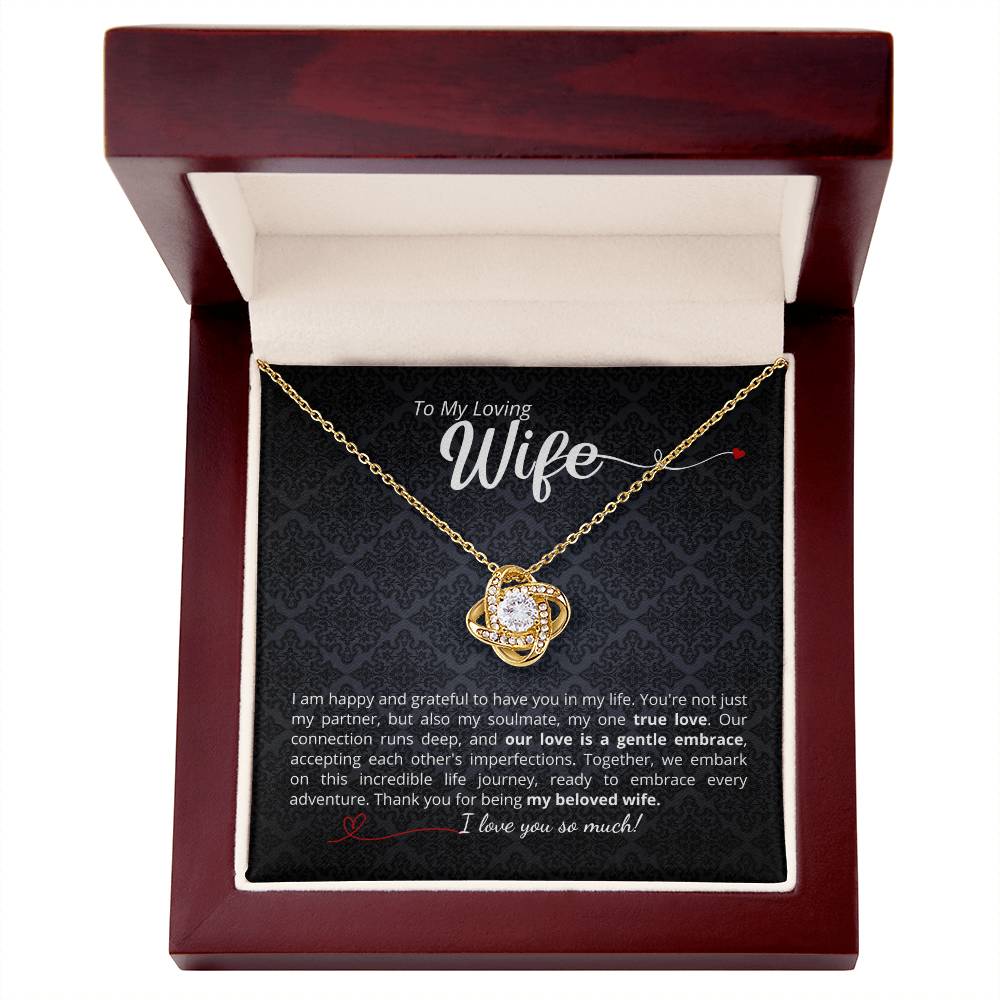 To My Loving Wife - A beautiful necklace with your personalized message