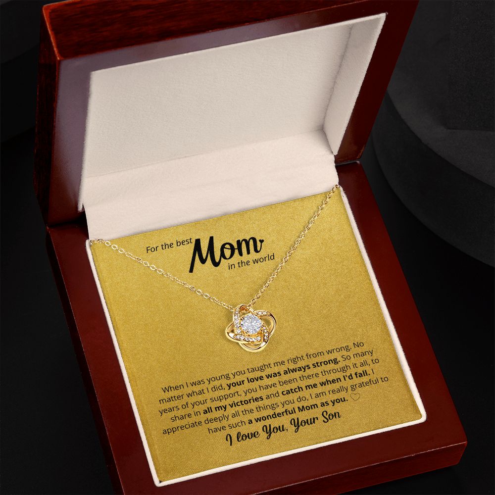 Love Knot Necklace - From Son To Mom - A Perfect Gift