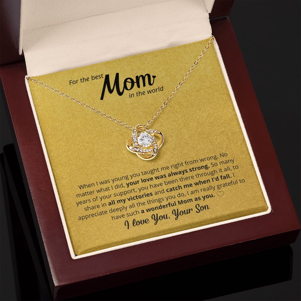 Love Knot Necklace - From Son To Mom - A Perfect Gift