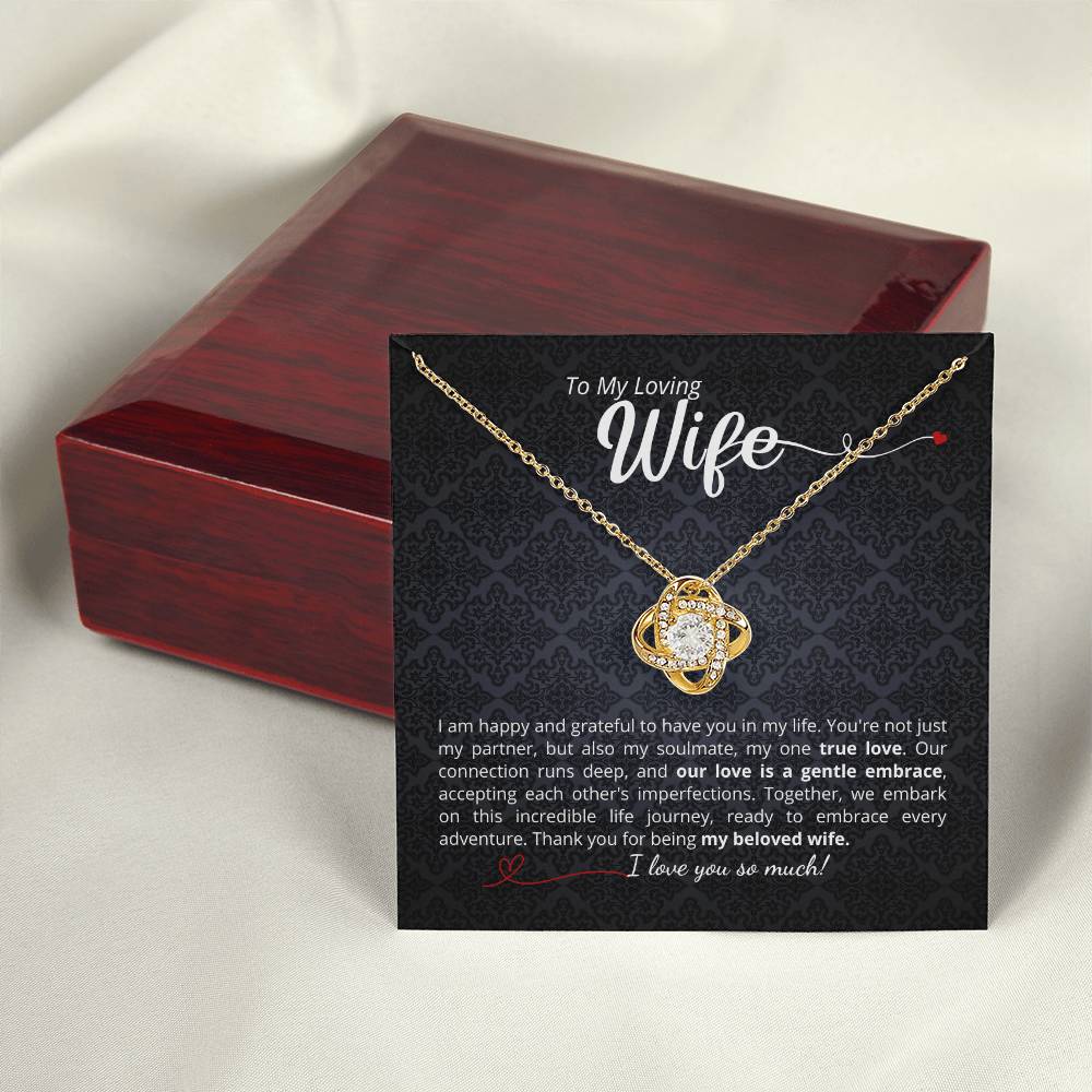 To My Loving Wife - A beautiful necklace with your personalized message