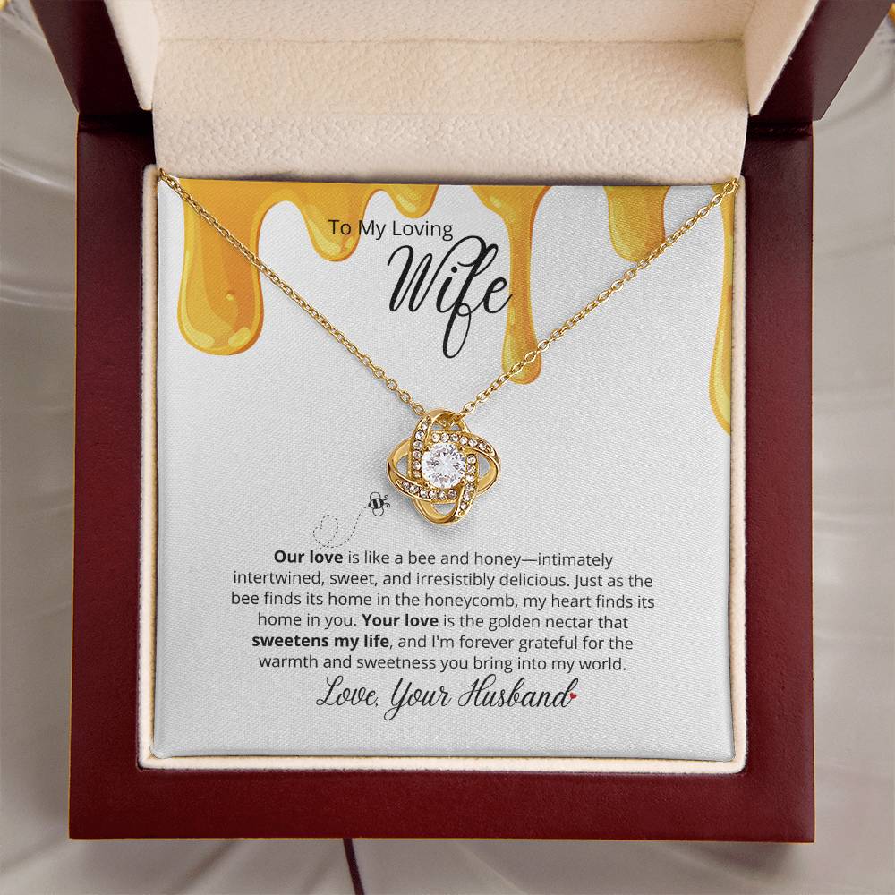 Our Love Is So Sweet - To My  Loving Wife - Beautiful Necklace