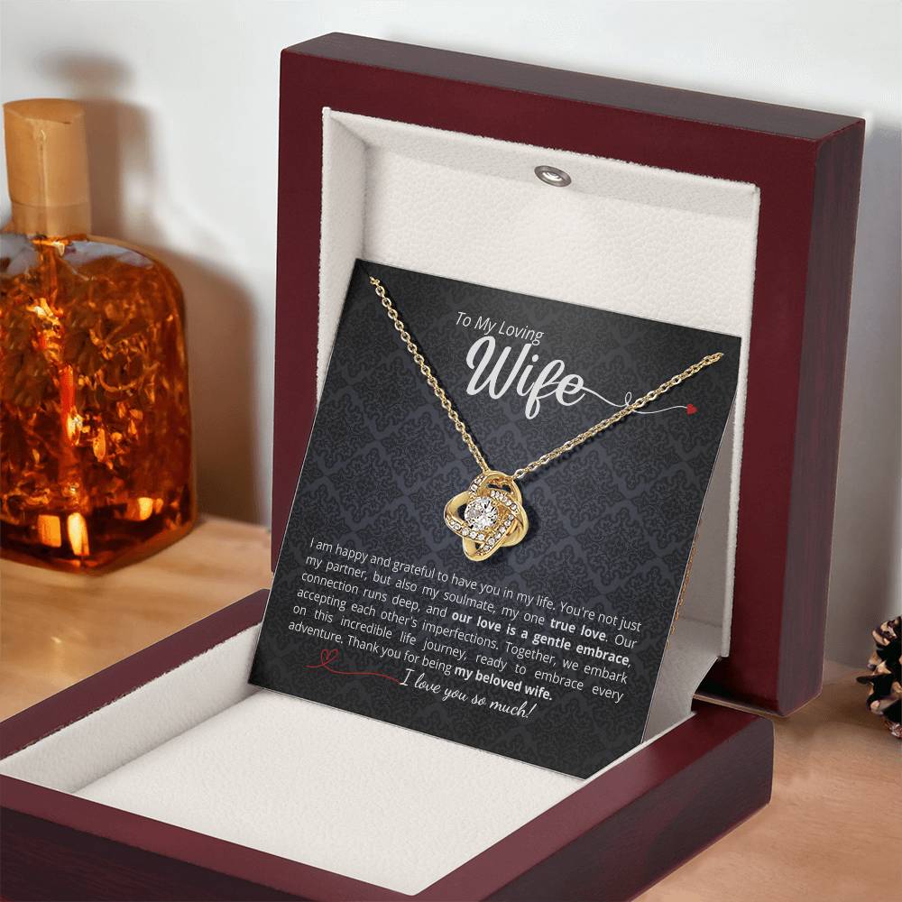 To My Loving Wife - A beautiful necklace with your personalized message