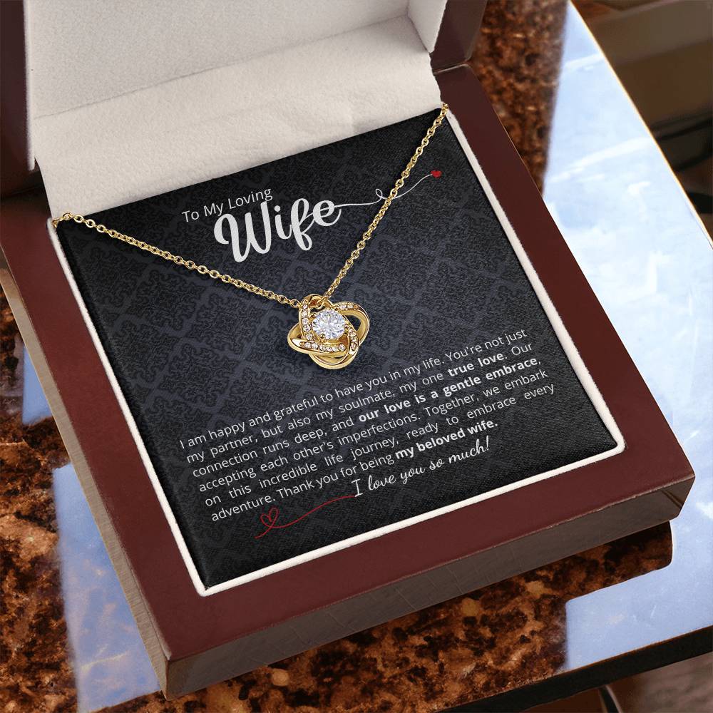 To My Loving Wife - A beautiful necklace with your personalized message