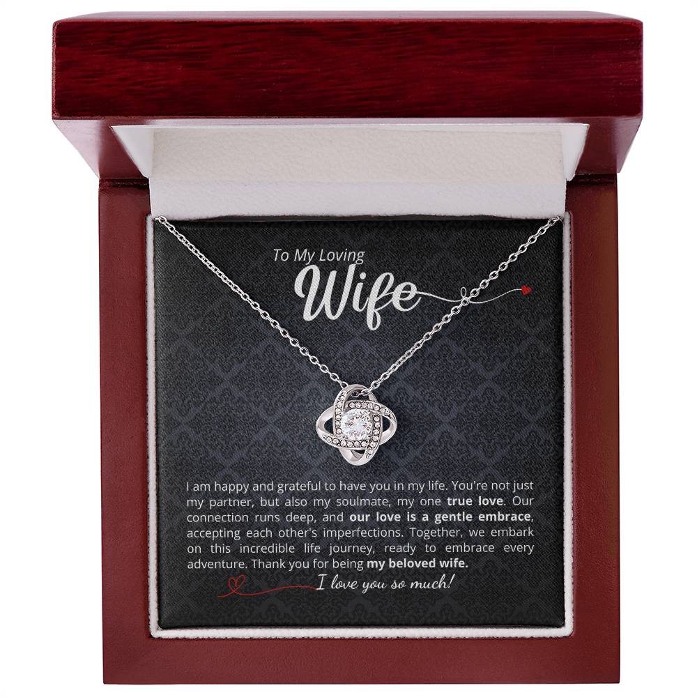 To My Loving Wife - A beautiful necklace with your personalized message