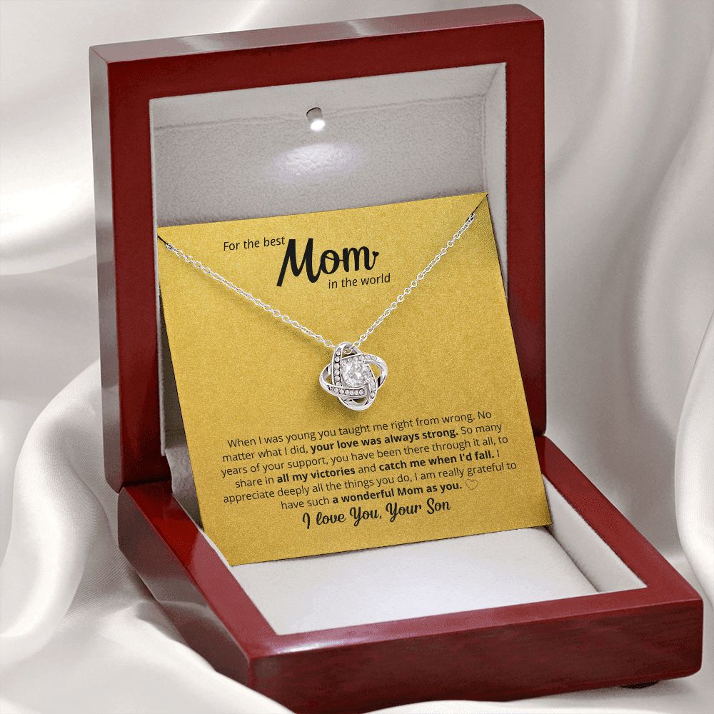 Love Knot Necklace - From Son To Mom - A Perfect Gift