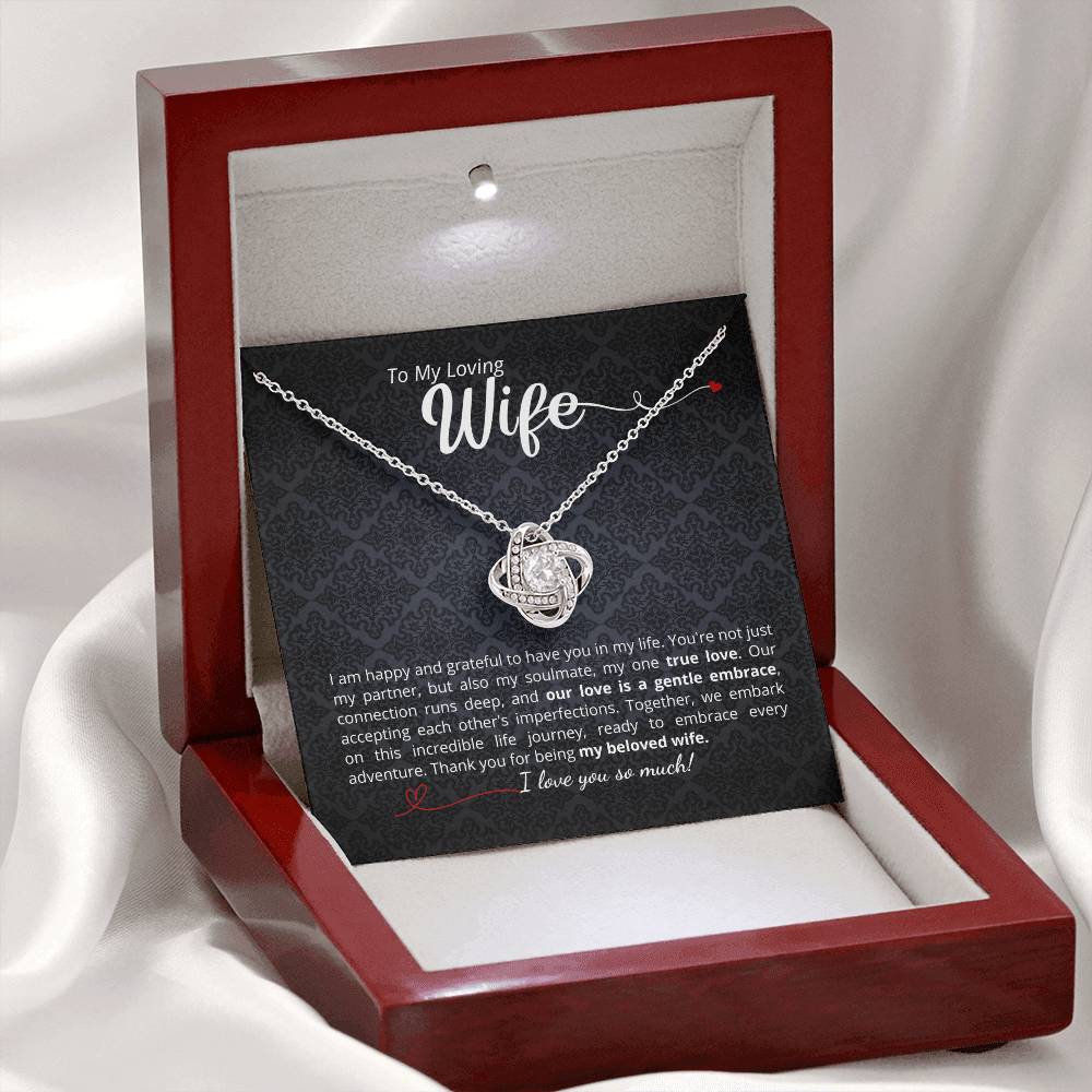 To My Loving Wife - A beautiful necklace with your personalized message