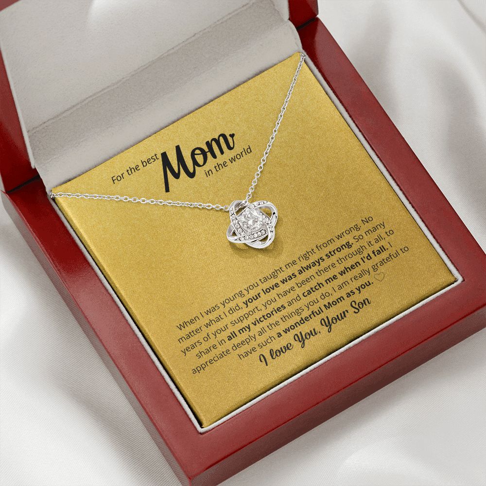 Love Knot Necklace - From Son To Mom - A Perfect Gift