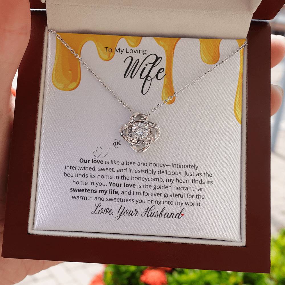 Our Love Is So Sweet - To My  Loving Wife - Beautiful Necklace