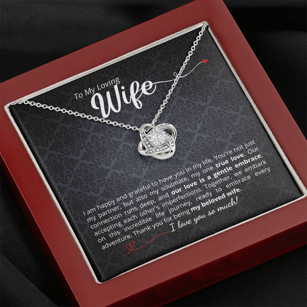 To My Loving Wife - A beautiful necklace with your personalized message