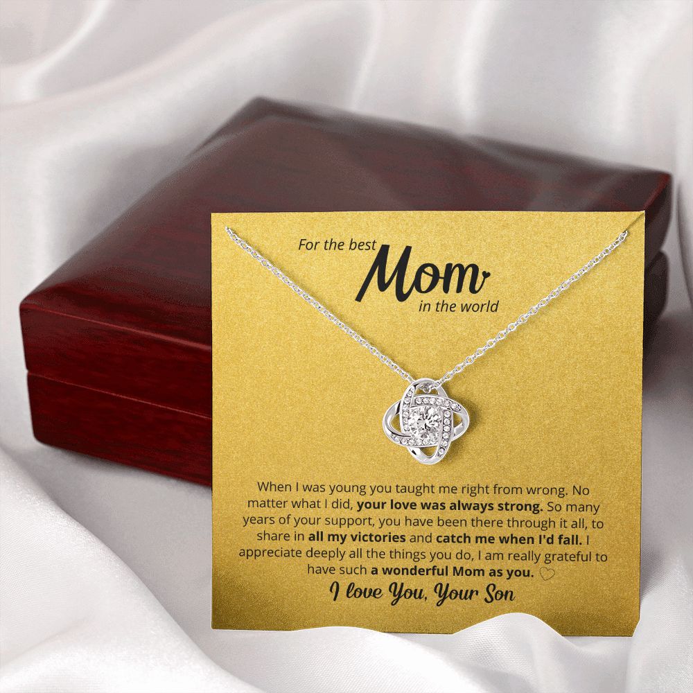 Love Knot Necklace - From Son To Mom - A Perfect Gift