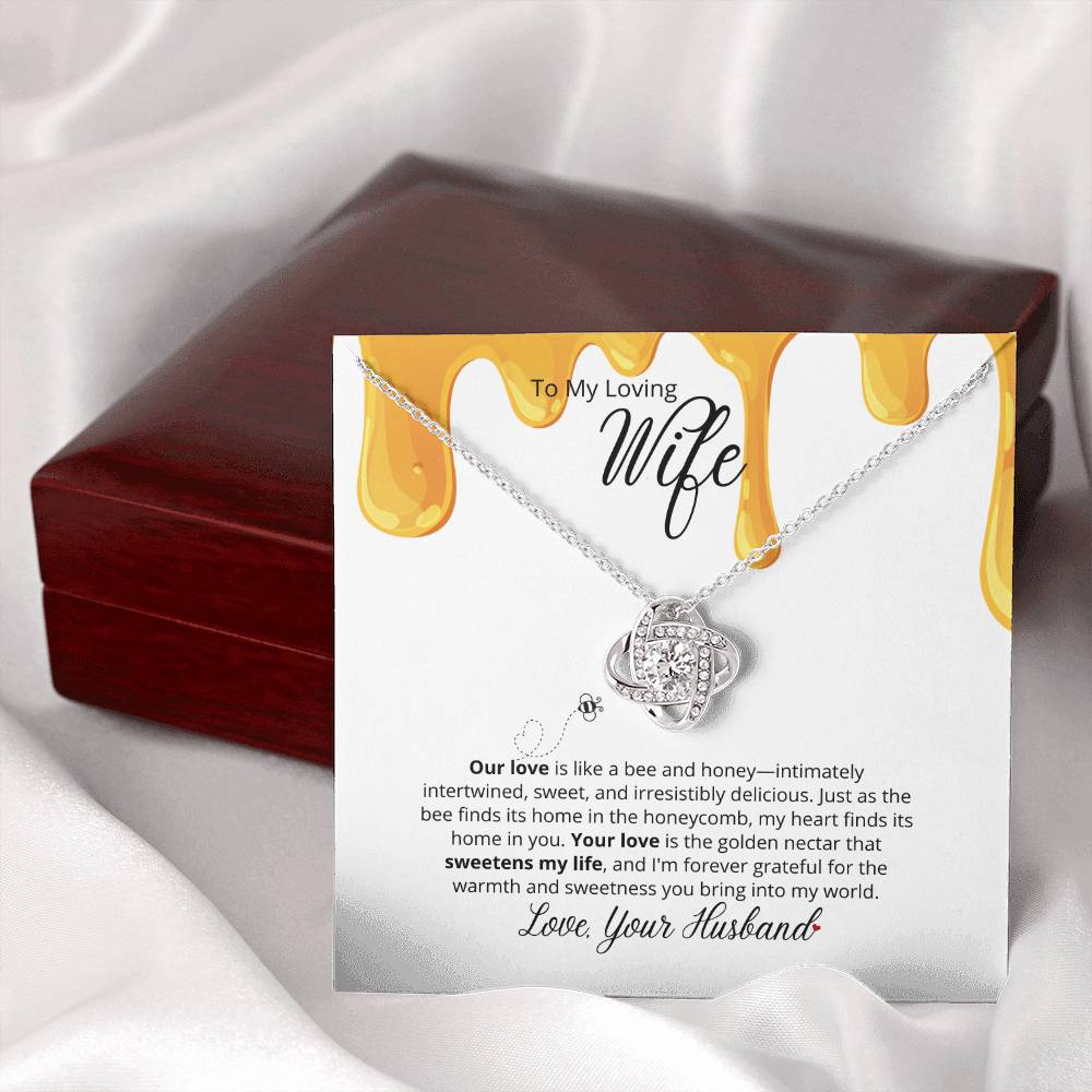 Our Love Is So Sweet - To My  Loving Wife - Beautiful Necklace