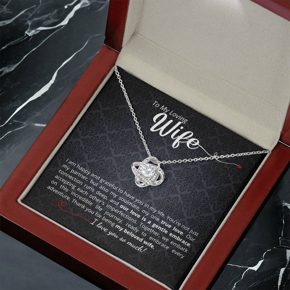 To My Loving Wife - A beautiful necklace with your personalized message