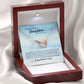 To My Wonderful Daughter - Interlocking Hearts Necklace