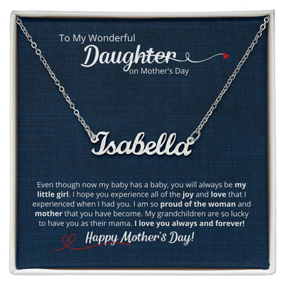 To My Wonderful Daughter - Custom Name Necklace