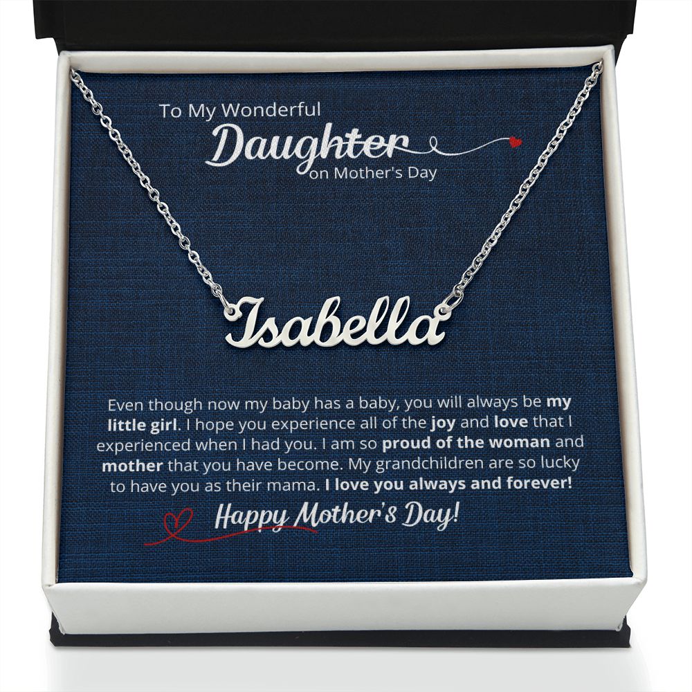 To My Wonderful Daughter - Custom Name Necklace