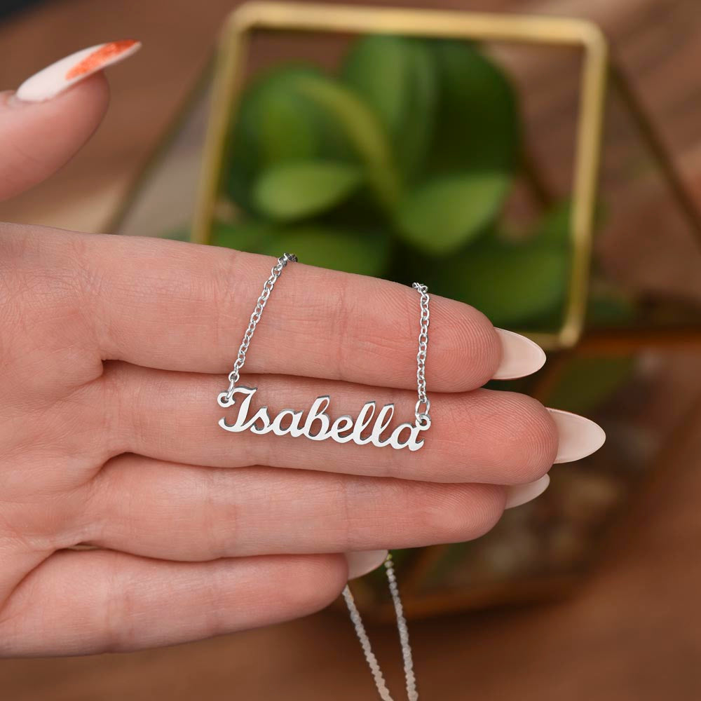 I adore you - beautiful name necklace wit personalized message