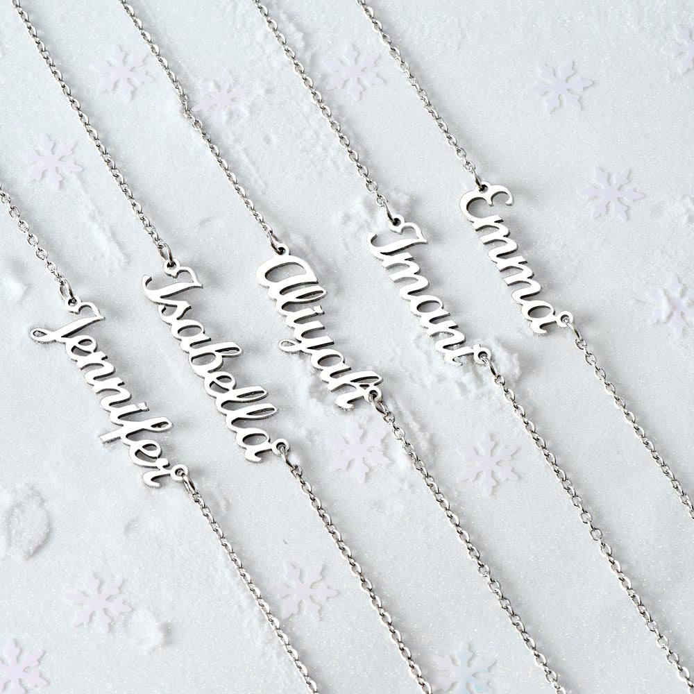 I adore you - beautiful name necklace wit personalized message