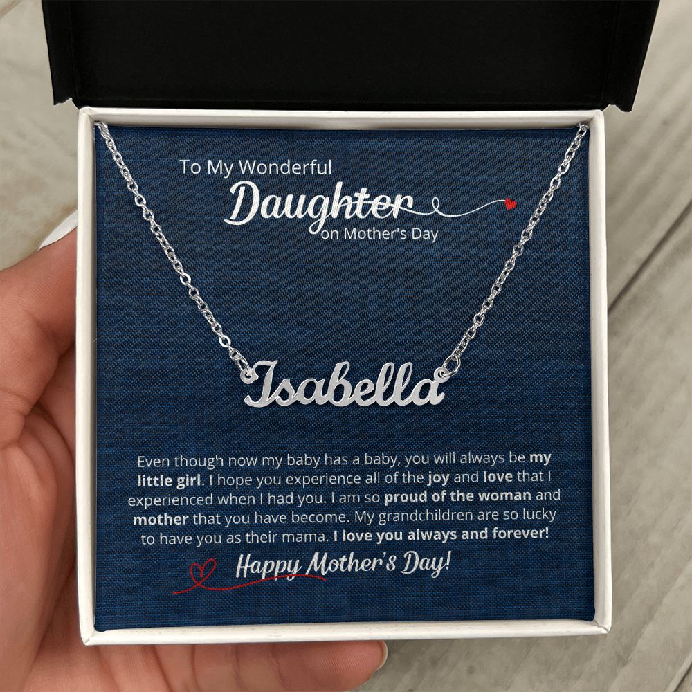 To My Wonderful Daughter - Custom Name Necklace