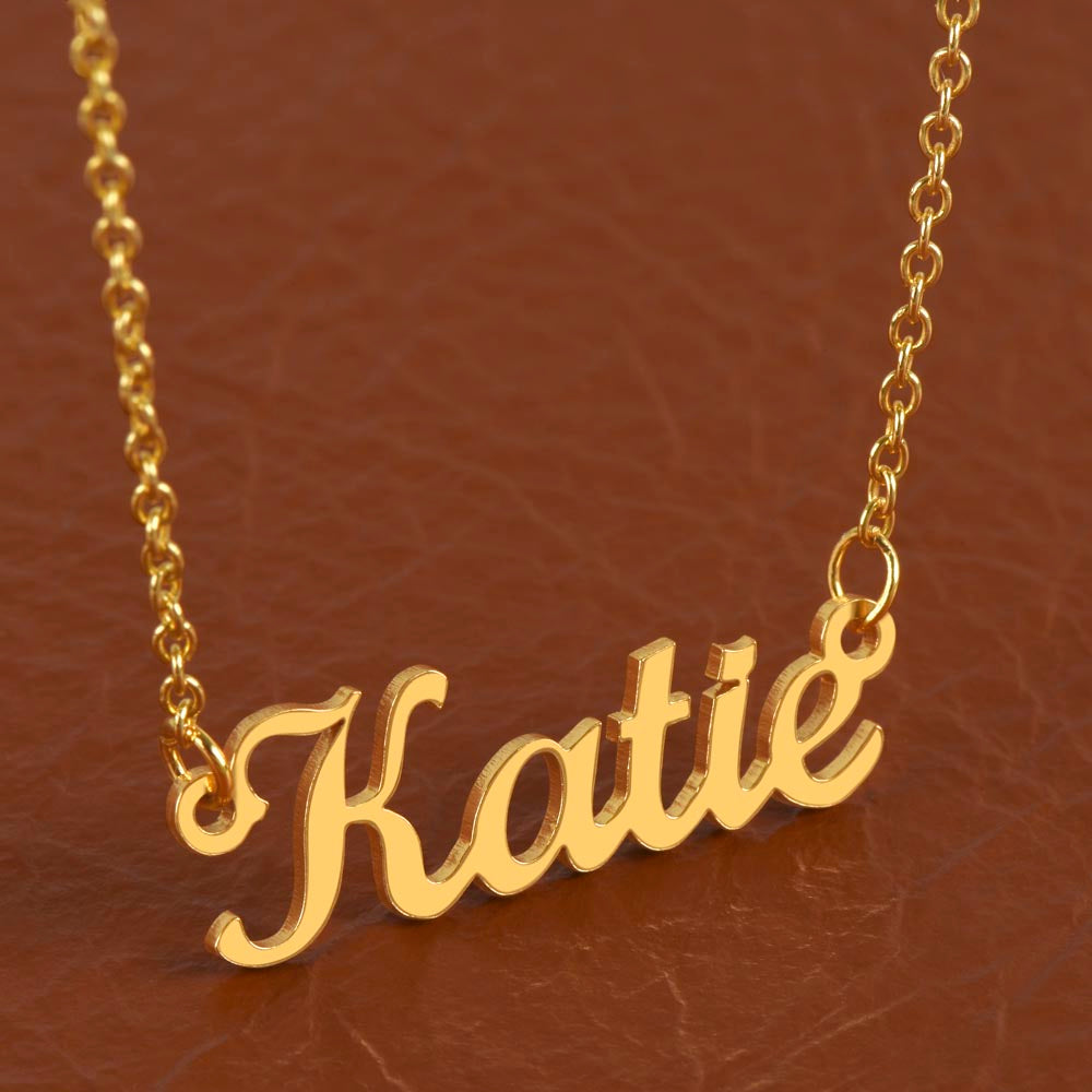 I Believe In You - Beautiful name necklace with personalized message