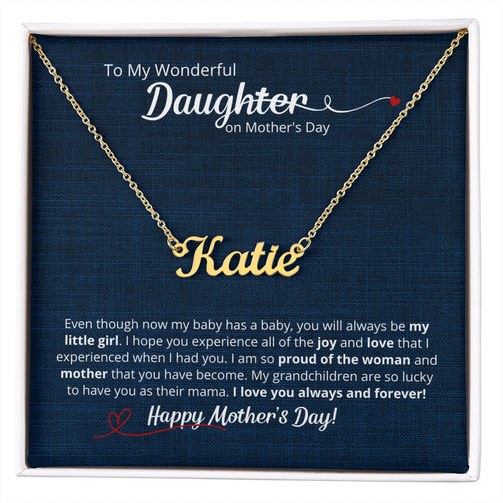 To My Wonderful Daughter - Custom Name Necklace