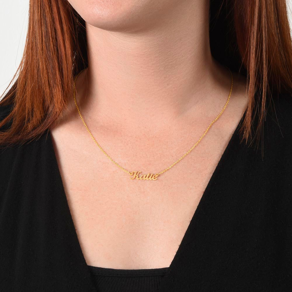 I Believe In You - Beautiful name necklace with personalized message