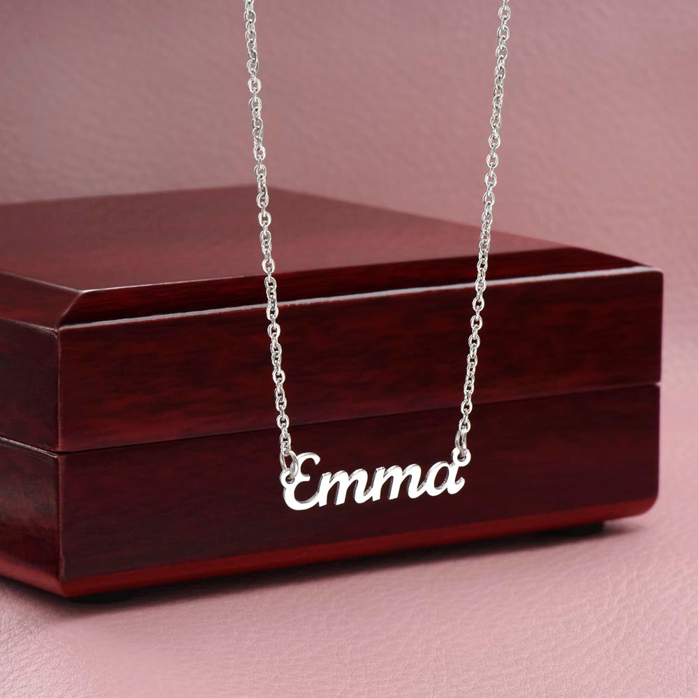 I adore you - beautiful name necklace wit personalized message