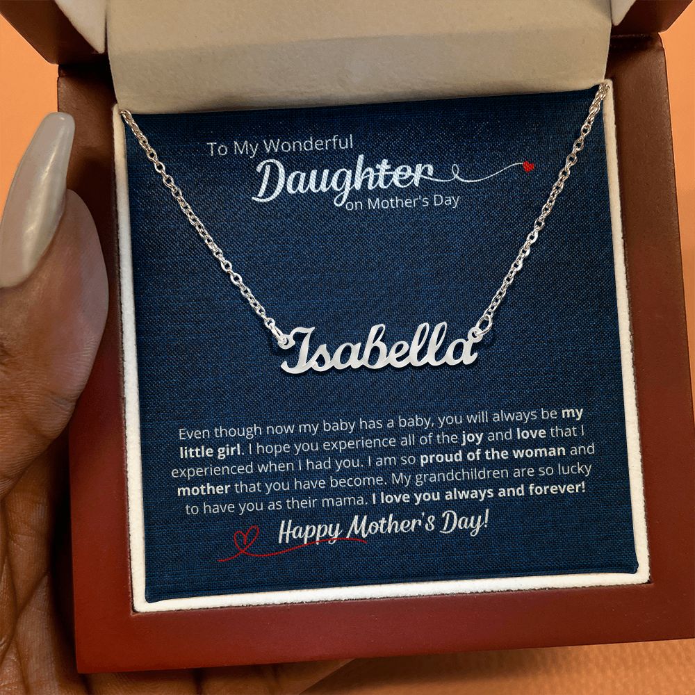 To My Wonderful Daughter - Custom Name Necklace