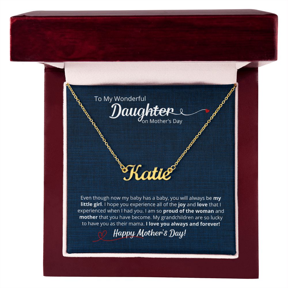 To My Wonderful Daughter - Custom Name Necklace