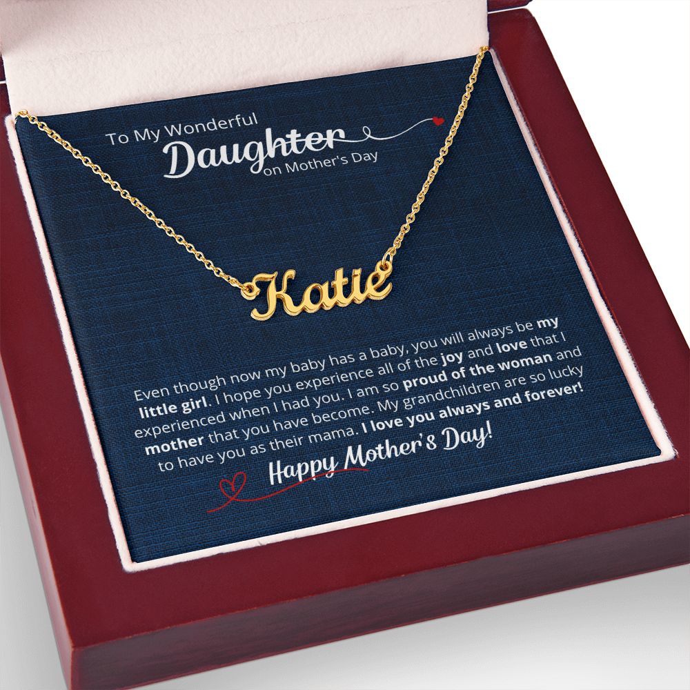 To My Wonderful Daughter - Custom Name Necklace