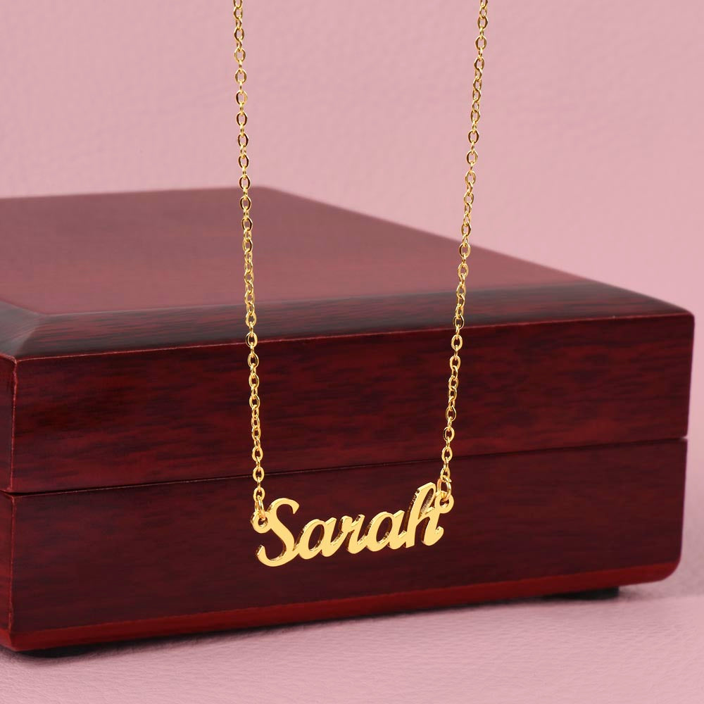 I adore you - beautiful name necklace wit personalized message