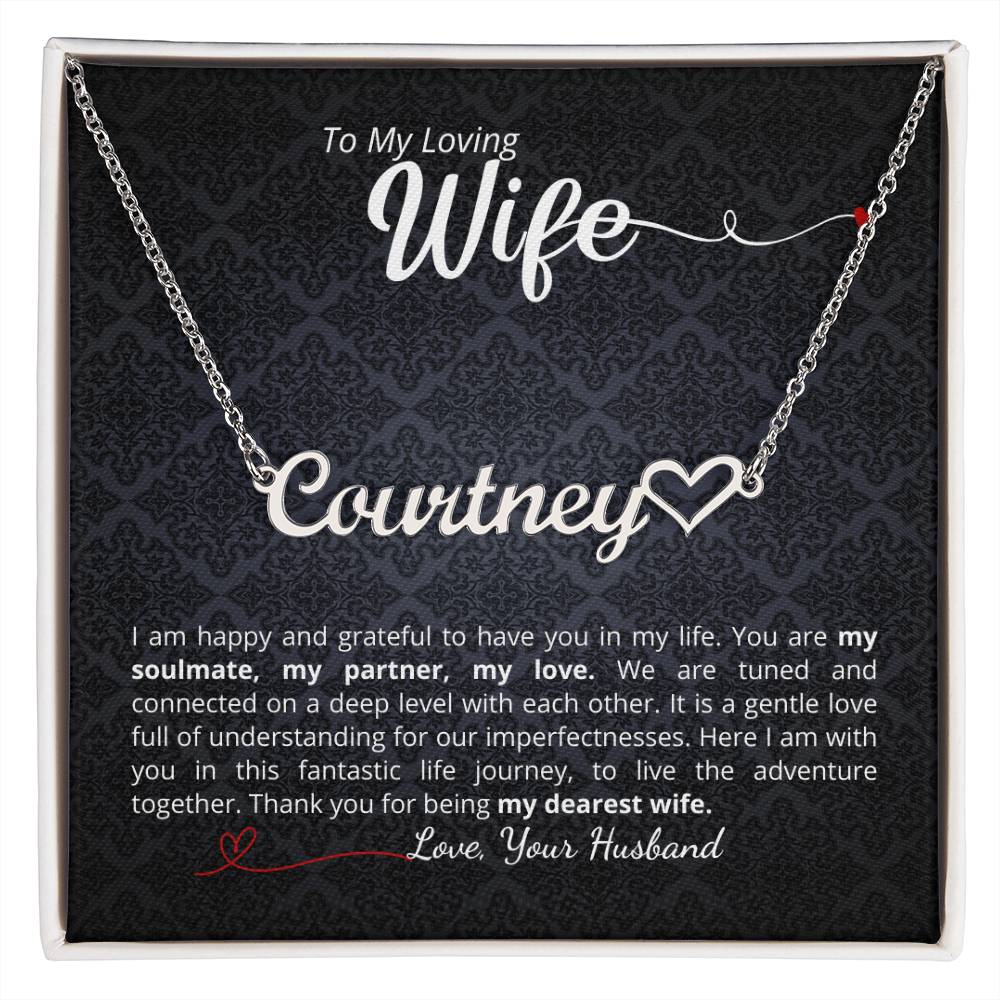 Beautiful name necklace - add your personalized message